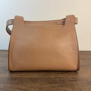 Cuyana Double Loop Bag Cappuccino Leather Shoulder Bag NWT